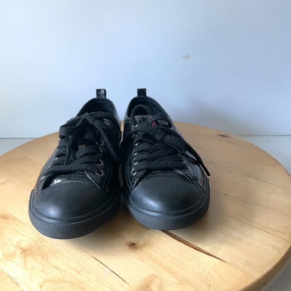 Prada Black Womens Patient Leather Sneaker 3E5811. Size 6B. 0074 - Picture 3 of 8